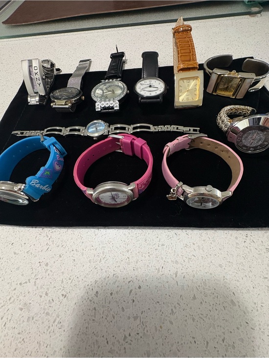 Assorted Accessories - Mixed Lot of Women's Watches with Blue, Pink & Tan Straps